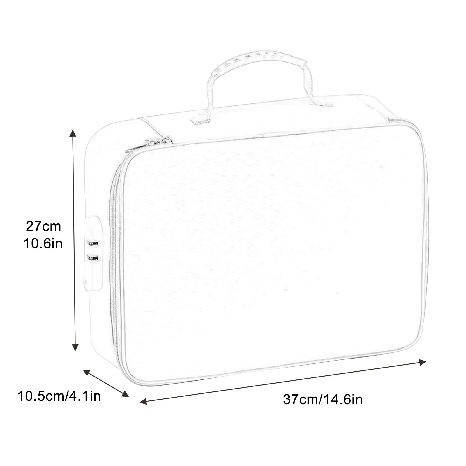 Bolsa Organizadora de Documentos con Cerradura de Código, Caja de Documentos Ignífuga, Bolsa de Almacenamiento de Archivos Portátil de 4 Capas para Viajes, Hogar, Oficina, Efectivo, Pasaporte(Black)
