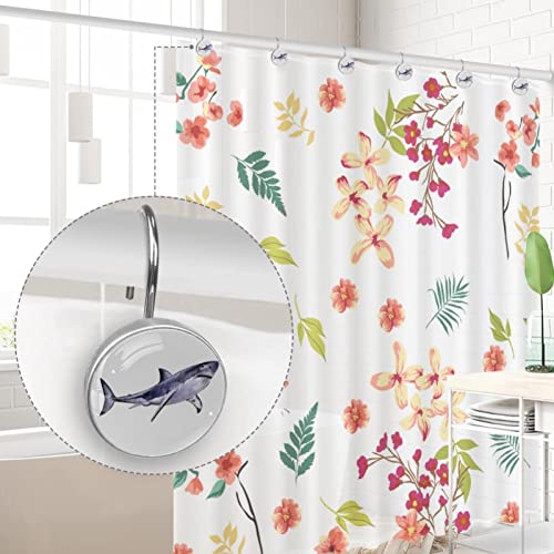 Anneaux de douche antirouille requin pour stopper les blocages de rideau - 5