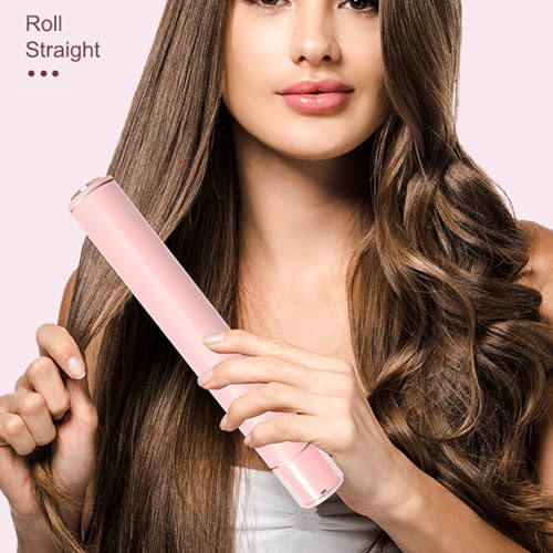 Cepillo alisador de cabello inalámbrico con control de temperatura miniatura 2