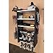 Performance Tool W7704 17-in Five Level Power Tool Storage Rack: 200 lb Limit, 9-Gauge Solid Steel Frame, Baked on Powder Coat Finish with 1/4-in Peg Holes, For Garage/Home, Black/White