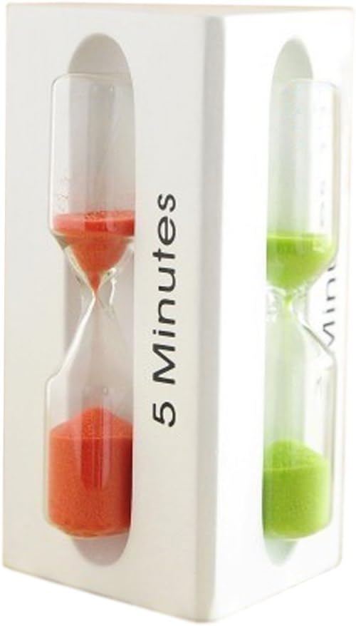 Sandglass Timer Sand Clock, 3+5+7 Minute Hourglass Simple Wooden Combination Colorful(Black)