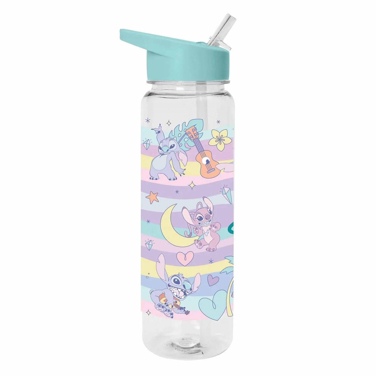 Pyramid International Lilo & Stitch (Planetary) 700ml Plastic Drinks Bottle – Durable Reusable Water Bottle with Secure Lid – Fun Disney Gift for Fans and Kids, One Size