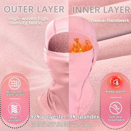 Image of Kids Balaclava Ski Mask for Skiing Cycling, Cold Weather Neck Warmer Windproof Thermal Face Mask for Boys /Girls