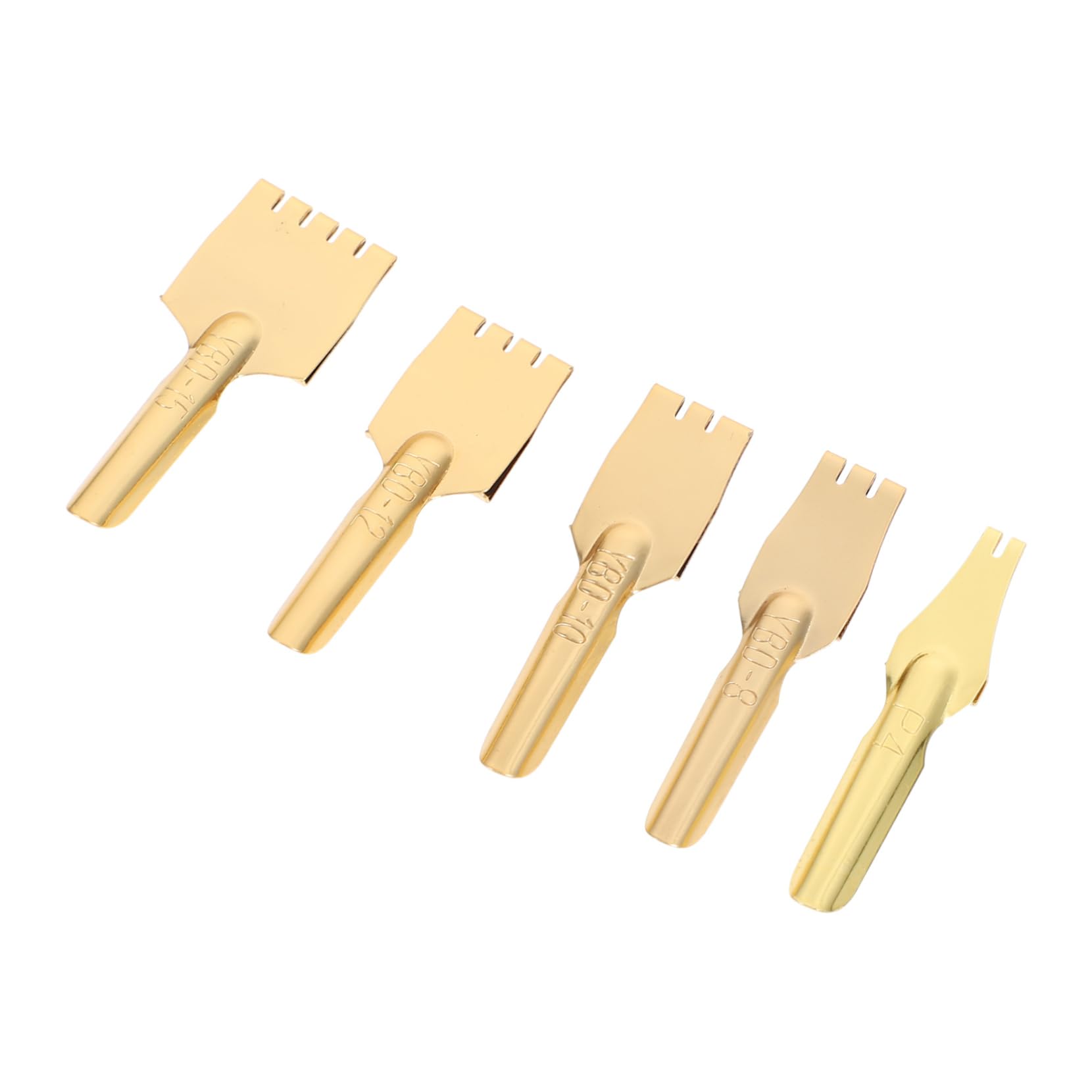 HOMSFOU 5Pcs Vintage Fountain Pen Nibs Flat Head Replacement Tips for Calligraphy Art Easy to Install Writing Tools for Students Artists