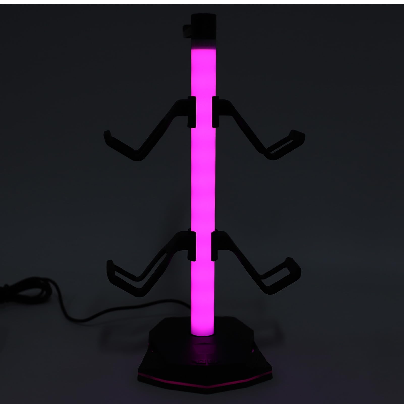 Domary Stylish RGB Controller Holder and Headphone Stand with USB C Port