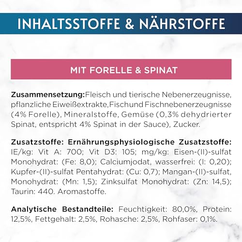 Gourmet Perle Erlesene Streifen Katzenfutter nass, mit Forelle, 26er Pack (26 x 85g)