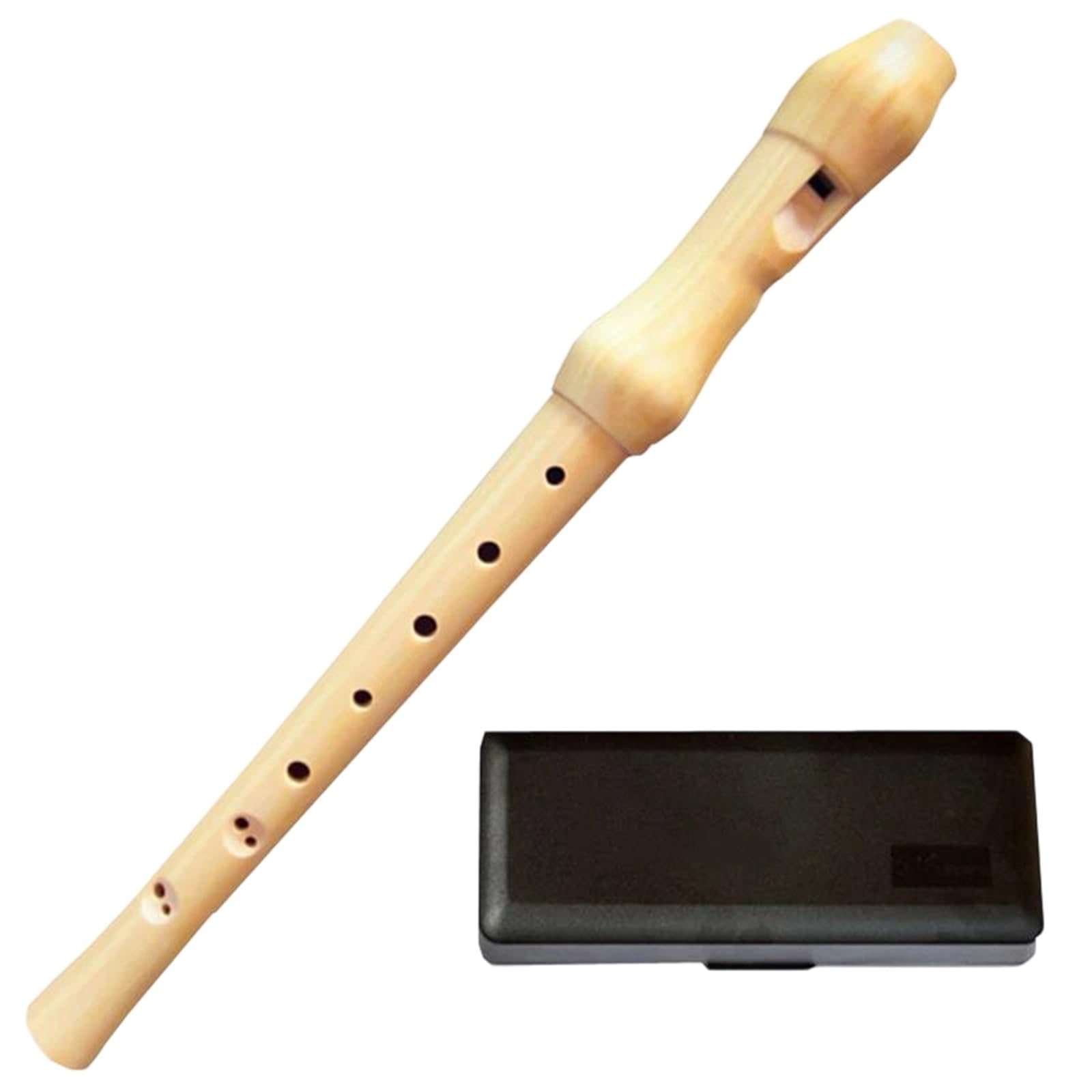 Adulto Flauto Dolce Flauto Dolce Professionale In Legno Saxophone A 8Fori Clarinetto Chiave C Verticale Con Voce Acuta Custodia In Resina Nera