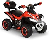 TOYSCAR electronic way to drive Quad Elettrico per Bambini Racer Rosso con luci Suoni...