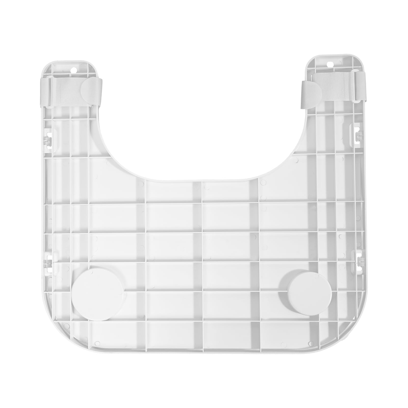 Tablett für Rollstuhl mit Becherhalter, ABS Kunststoff Rollstuhl Schoßtablett, Abnehmbar, Einfach zu Installieren, Rollstuhl Tablett Gesamtbelastbarkeit 80kg, 58 * 53cm (Weiß)