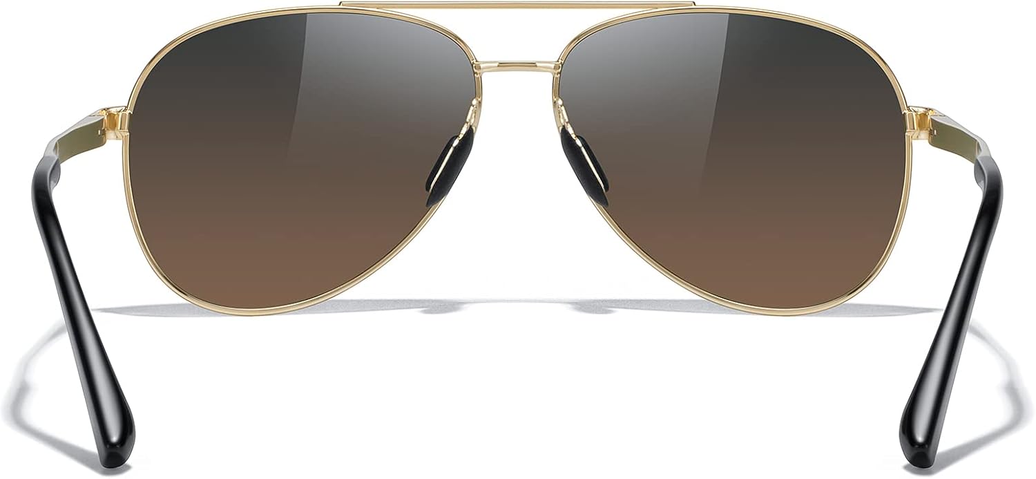 MERRY'S Aviator Sunglasses for Men Women - Polarized Driving Sun glasses Mirrored Lens UV 400 Protection 58 MM - Image 4