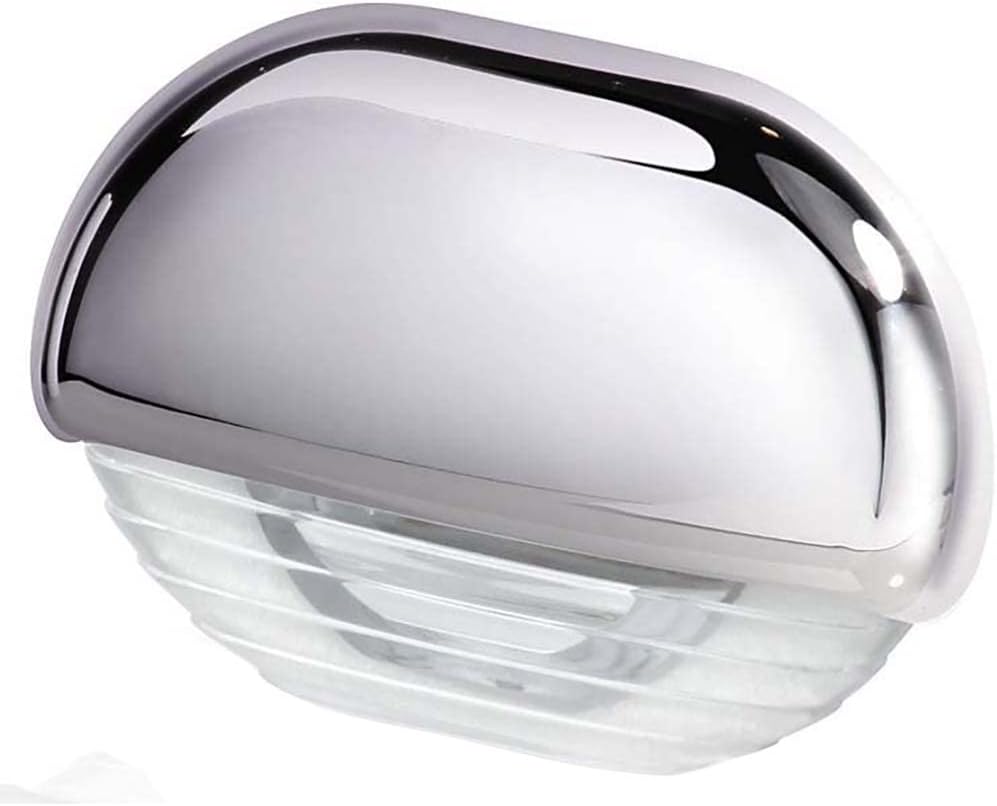 My Hella Lights 958126001 Hella Marine White Led Easy Fit Step Lamp W/chrome Cap