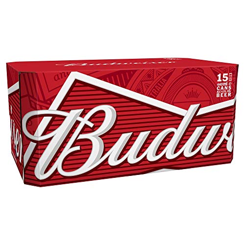 Budweiser Lager Beer Cans, 15 x 440ml