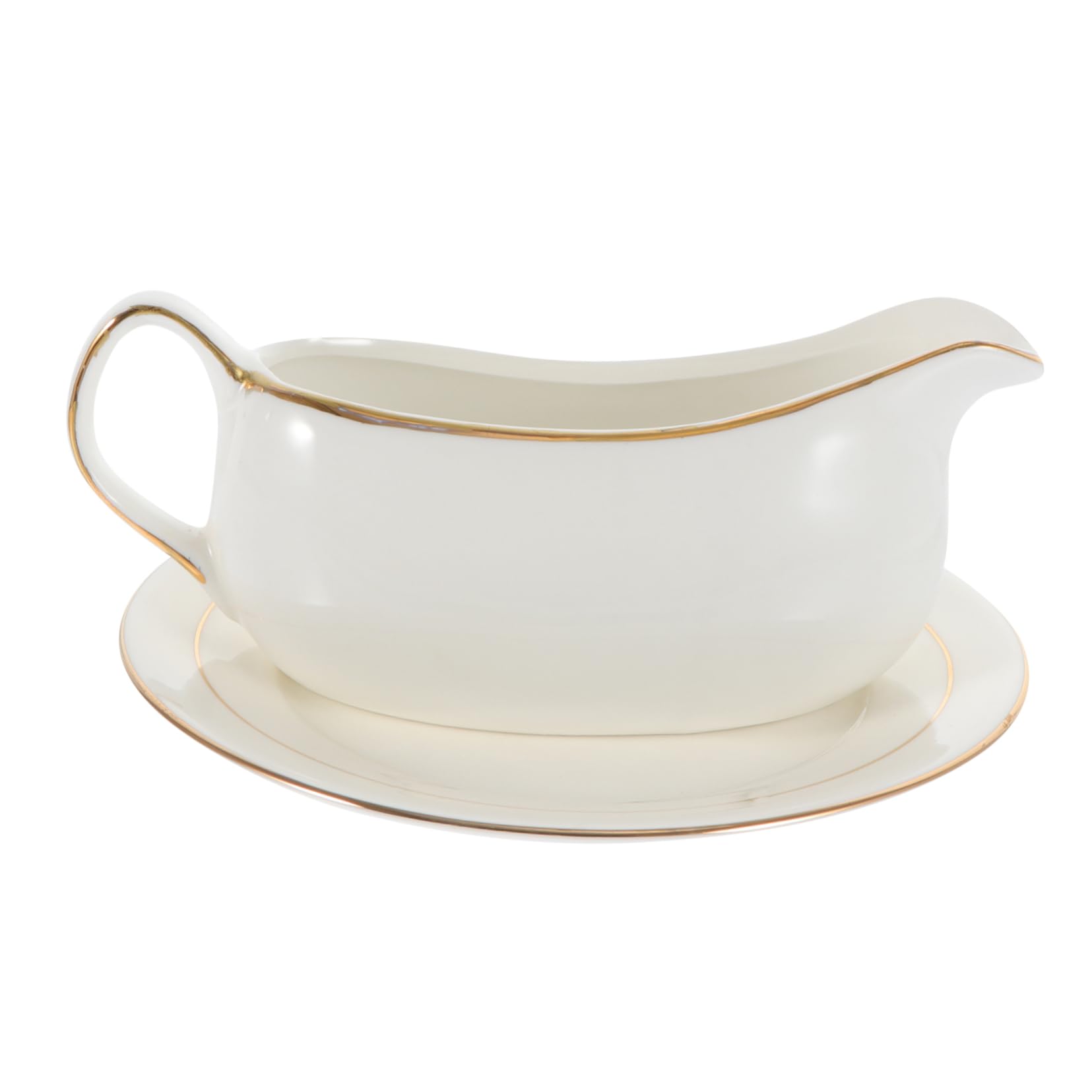 PRETYZOOM Ceramic Gravy Boat Spout Phnom Penh Style for Sauce Condiments More Easy to Clean