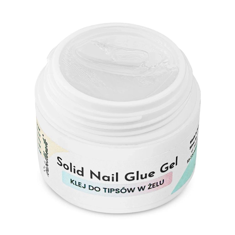 Solid Nail Glue Gel 4,5 g – przezroczysty klej żelowy do tipsów, dekoracji paznokci i wzorów 3D – mocne trzymanie, łatwe zastosowanie i utwardzanie UV/LED – do profesjonalnego manicure i "zrób to sam"
