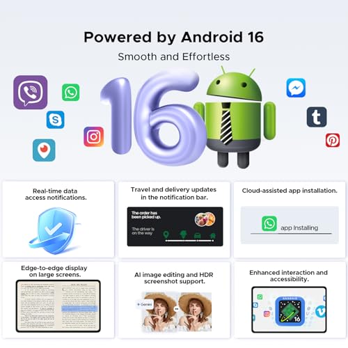 Image of P11 Pro Android 16 Tablet, 11 inch Tablet with Gemini AI, 48GB RAM+128GB ROM, Tablet 2.4K 90Hz, T7250 Octa-Core, 13MP+5MP, 8800mAh, 5G WiFi, Headphone, Tablet with Keyboard, Pen, Mouse-Black