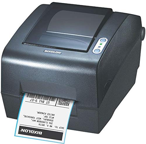 Bixolon SLP-T400 printer with a label being printed