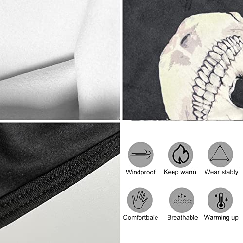 Obacle Balaclava Face Mask Men Women For Winter Cold Weather Ski Hunting (Skull White Face Black Nose) #TOP2