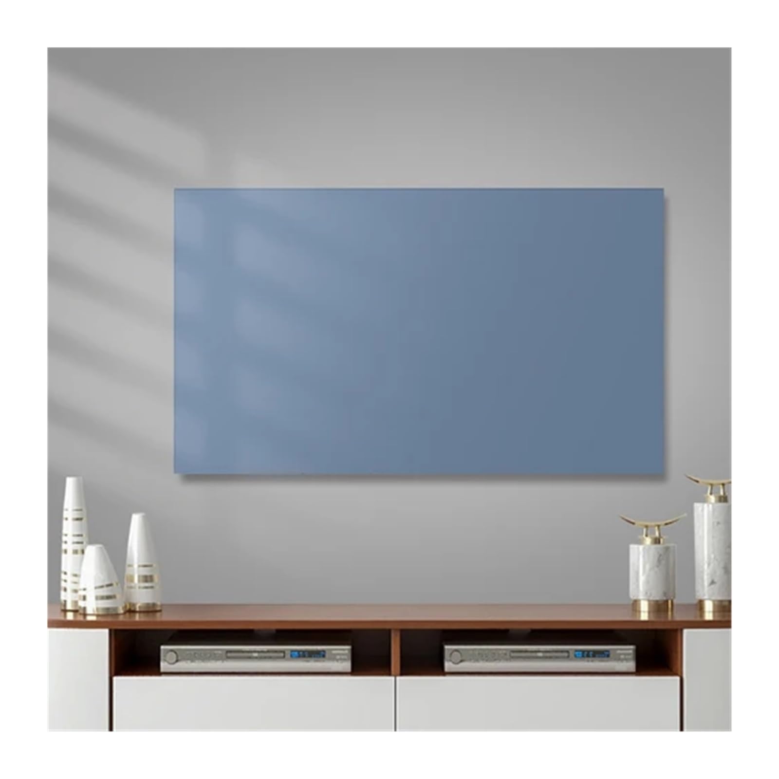 FJOADNVM TV Cover TV Cover Elastic All-inclusive 55 Inch 65 Luxury Simple Solid Color(Blue,70-75 inches)