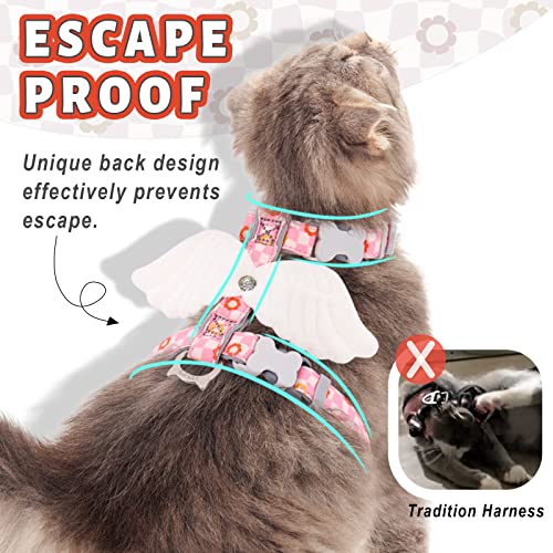 Pawfun Cat Harness And Least Set, Adjustable Kitten Harness Escape Proof For Small Large Cats, Breathable Cat Collars Harnesses & Leashes Lightweight Soft Walking Travel Harness #TOP2