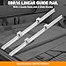 Precision Linear Guide Rail Kit for CNC & Industrial Equipment – 2PCS SBR16-1000mm Aluminum Alloy Supported Rails, 4 SBR16UU Ball Bearing Blocks, Smooth Motion, Durable