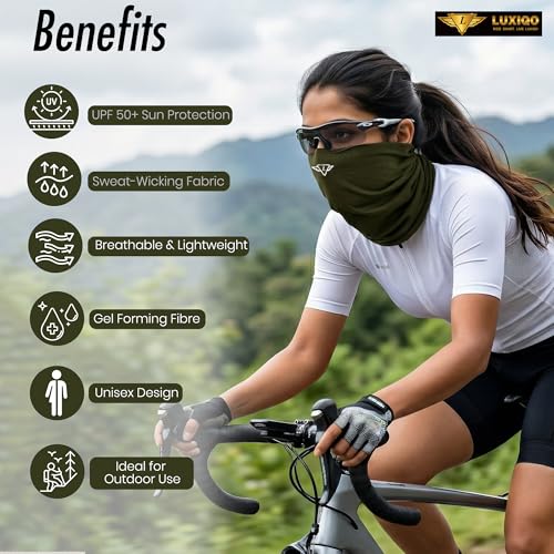 Image of Osmo Fibre Bandana for Men & Women-Made with Advanced Osmo Fibre,Ultra-Soft,Breathable, Odour-Resistant & UPF50+ UV Protection Multi-Use Neck Scarf,Headband,Face Mask,Beanie