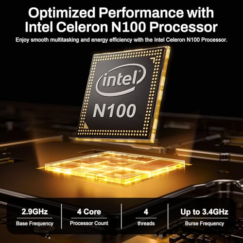 Image of 2025 Laptop Computer 15 15.6 inch FHD 1080p Display, Windows 11 Pro with MS Office for Students & Business, 16GB RAM, 1TB SSD, Intel 4-Core N100 (Up to 3.4GHz), Backlit Keyboard, Type-C, Fingerprint