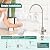 Heyalan Water Filter Faucet,Drinking Water Faucet for RO Filtration Systems,Kitchen Sink Faucets,Reverse Osmosis Faucet,Non-Air Gap Modern Filtered Water Faucet,Brushed Nickel