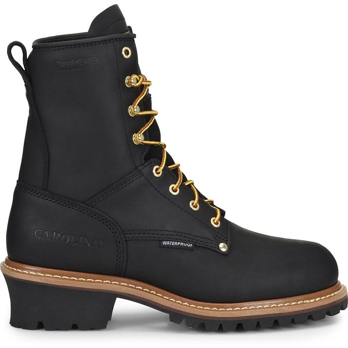 Carolina Elm 8” Waterproof Insulated Steel Toe Logger Boots for Men - Rugged Men’s Work Boots with 600g Thinsulate and Slip-Resistant Outsoles2