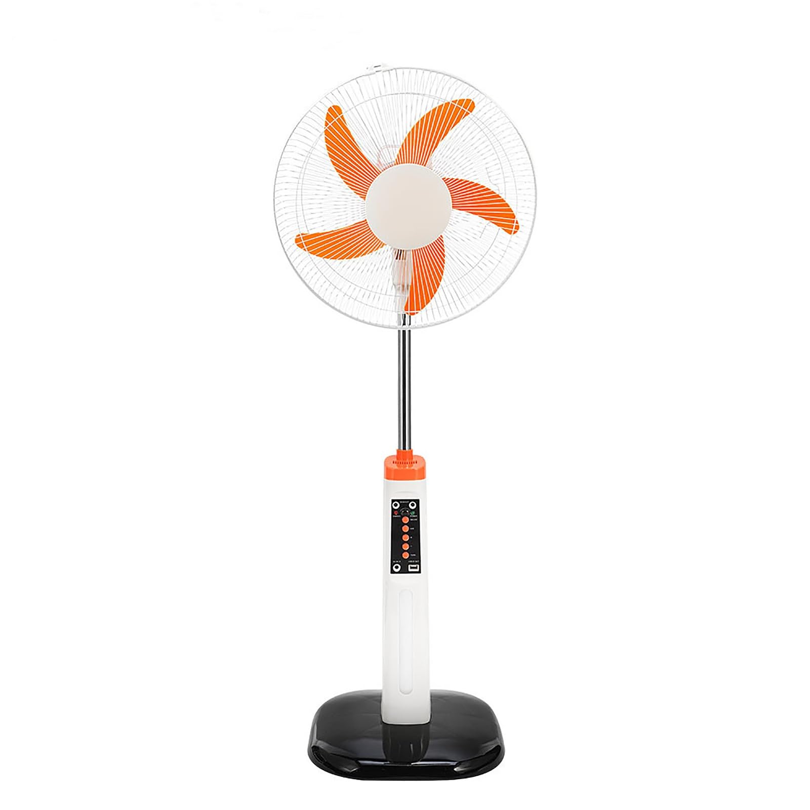 Ventilateur portable solaire 16 pouces avec veilleuse pour bureau