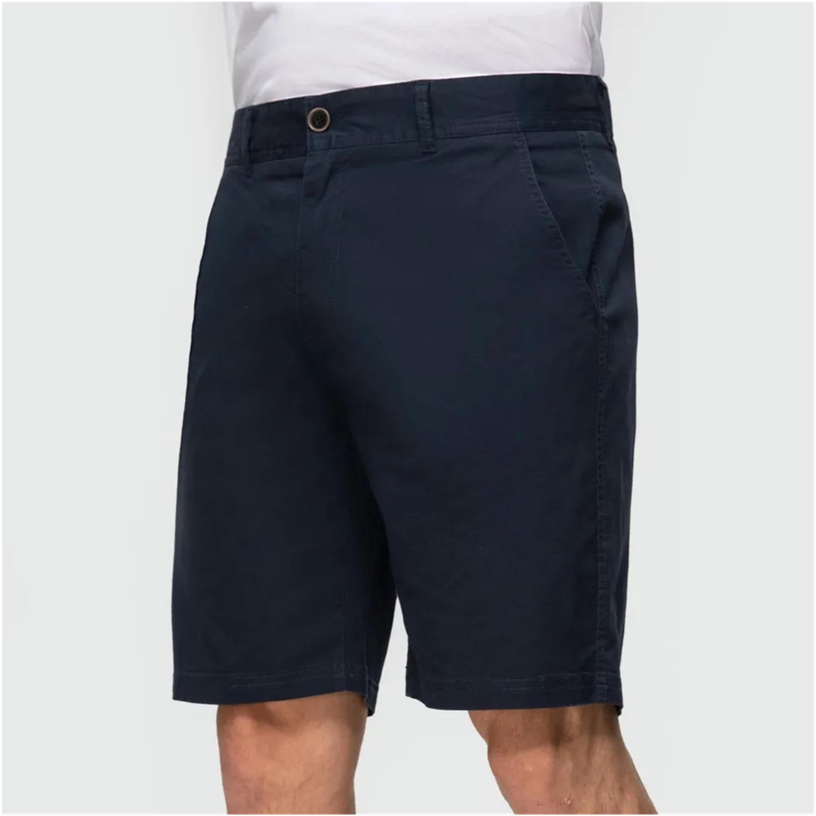 Męskie szorty męskie bawełniane szorty jednolite slim fit 18 cm wygodne rozciągliwe krótkie spodenki do pracy w golfa