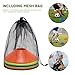65 Pack Agility Soccer Cones for Training, Reusable Sports Cones for Drills with Mesh Bag, Training Cones for Soccer Practice, Football, Basketball - Disc Cones Training Equipment (Mixed Color)