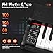 ZHRUNS Digital Piano 88 Key Weighted, Full Size Electric Keyboard Piano for Beginners, Portable Piano Keyboard with Sheet Music Stand, Sustain Pedal, Power Adapter, Black (Keyboard Only)