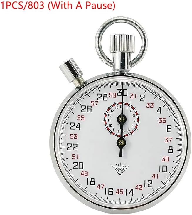 1PCS Steel Mechanical Stopwatch Track Field Running Competition Stopwatch Metal Sports Training Timer Handheld Stop Watch (1PCS/504 No Pause)