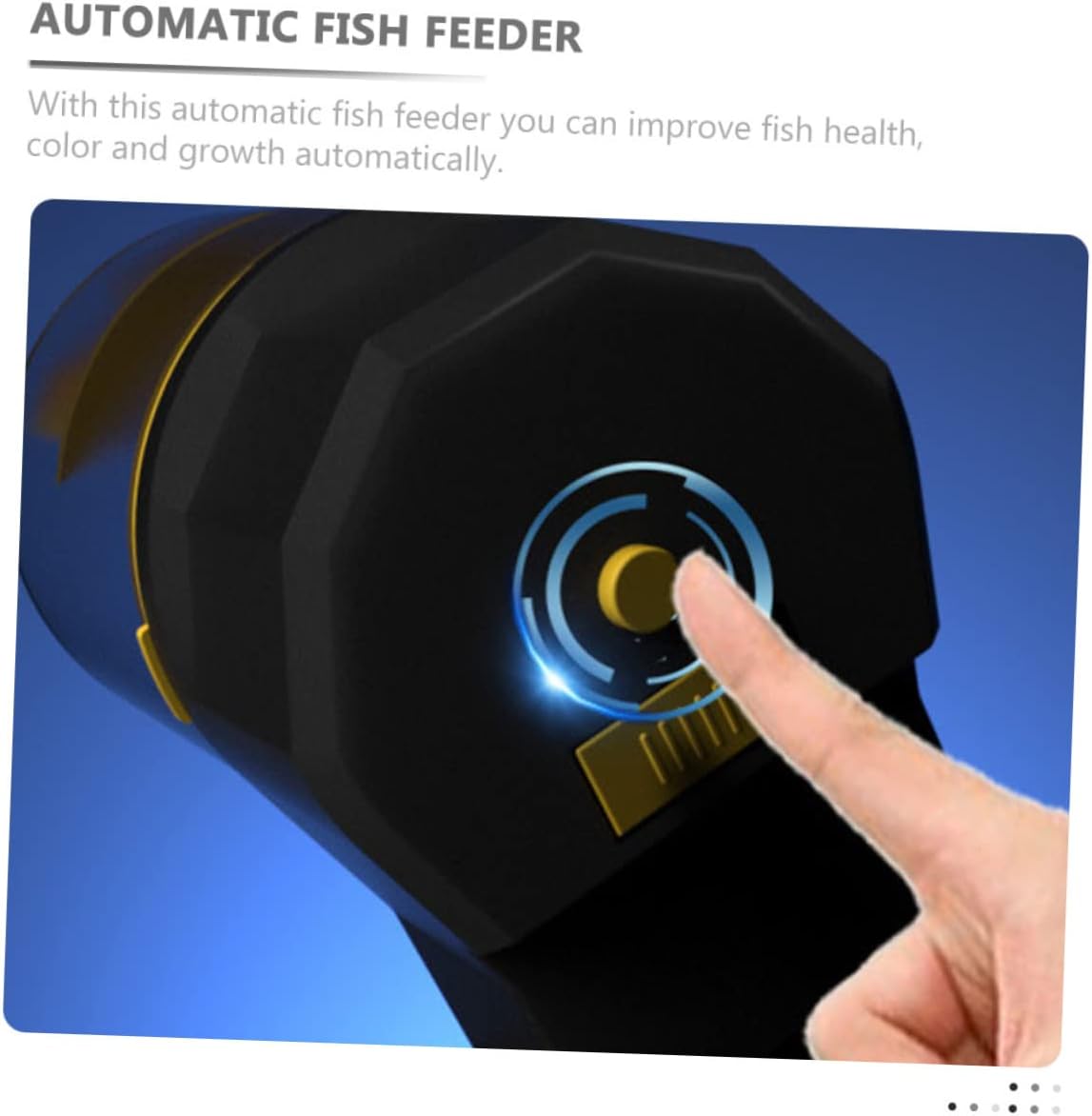 Happyyami 1set Automatic Fish Feeder for Aquarium Timer for Vacation Feeding and Design for Pellet Stick and Flake Food for Freshwater and Fish Tanks