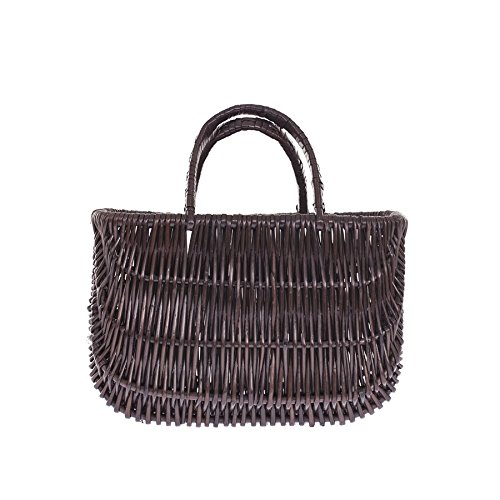 Handgeflochtener Weidenkorb Mit Henkel – Stylischer Einkaufs- & Picknickkorb, Vintage Look