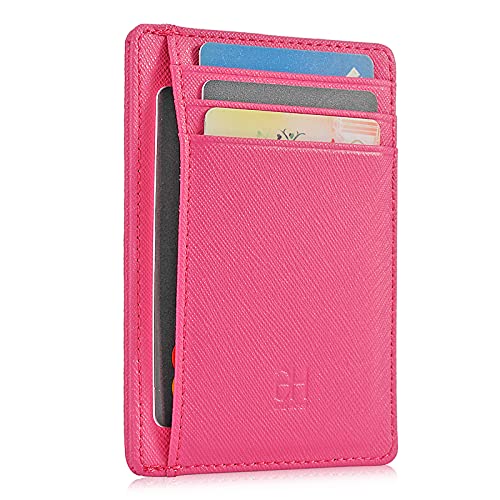 Image of GH GOLD HORSE Slim RFID Blocking Card Holder Minimalist Leather Front Pocket Wallet for Women | Slim