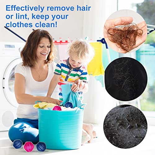 Pet Hair Remover For Laundry, 12 Pcs Reusable Washing Balls, Remove Pet Hair On Clothes #TOP6