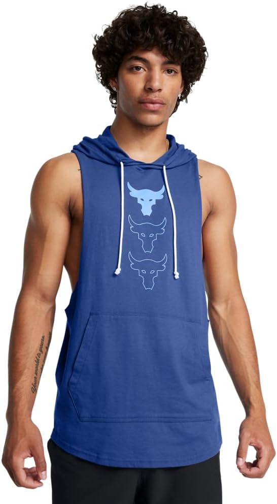 Under Armour mens Project Rock Payoff Sleeveless Hoodie