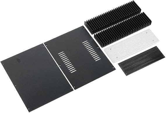 Amplifier Housing for TV Audio, WA92 Aluminum Alloy Amplifier Case, Electronic Enclosure Chassis Box for Enhanced Sound