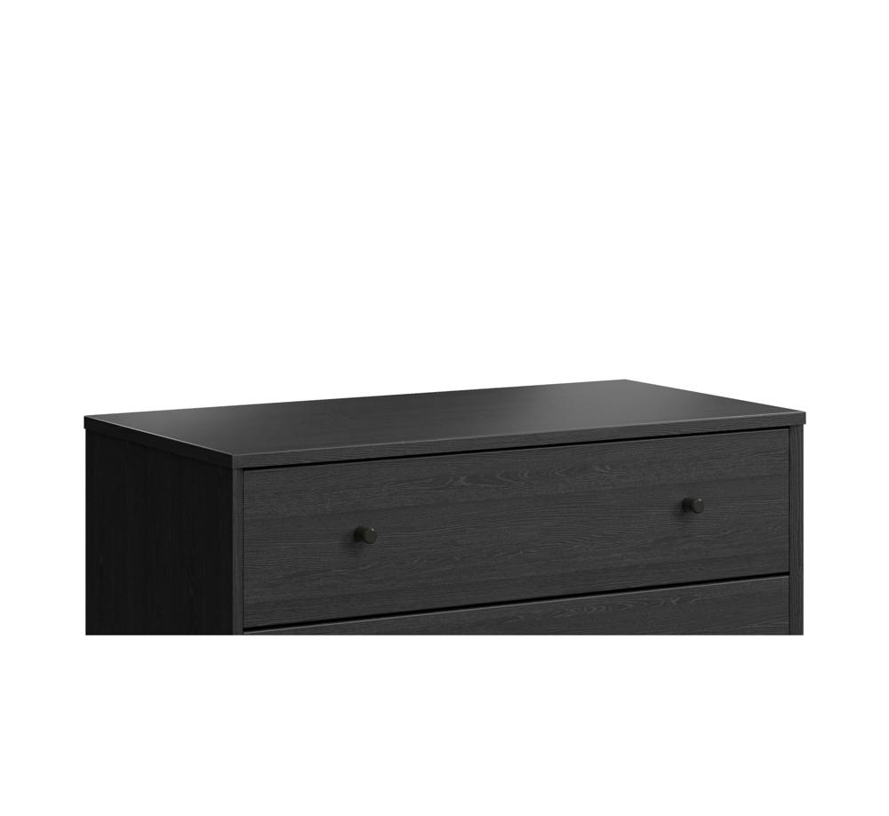 Comodino Prepac Finnley 3 Cassetti – Extra Largo 78,7 Cm, Finitura Rovere Nero, Design Moderno Per Camera Da Letto E Soggiorno - 4