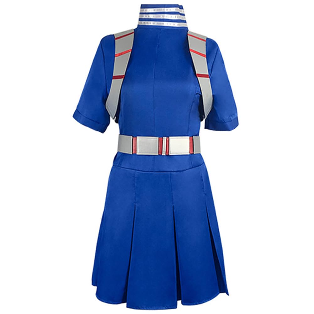 Zhongkaihua MHA Costume Todoroki Shouto Cosplay Abito da donna blu uniforme con cintura, set completo da combattimento per fan anime gioco di ruolo