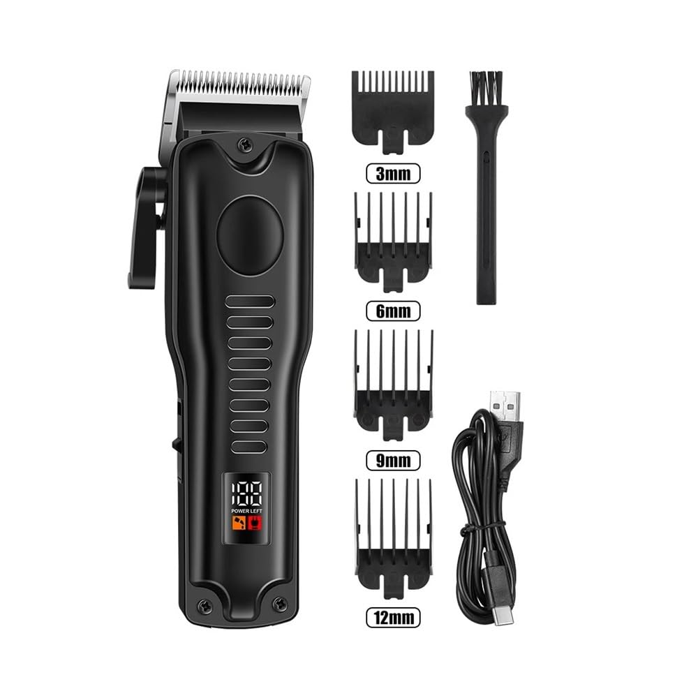 Razors Hochleistungs-Haarschneidemaschine mit langer Lebensdauer, USB-Aufladung, kabellos, Herrenrasierer, multifunktionaler elektrischer Trimmer (schwarze Haarschneidemaschine)