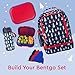 Bentgo Kids Snack - 2 Compartment Leak-Proof Bento Box Container for Snacks and Small Meals, Easy-Open Latch, Dishwasher Safe, BPA-Free for School, Daycare, & Sports - Ideal for Ages 3+ (Red/Royal)