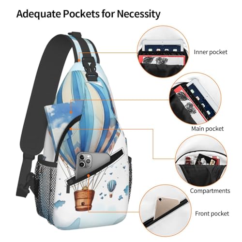 Bolso Crossbody Sling para Hombre y Mujer Negro miniatura 4
