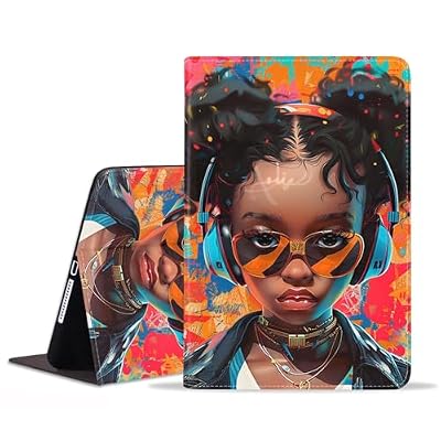 FVAENDHIO for iPad 9.7 2018/2017 Case, iPad Air 2/iPad Air Case, Pro 9.7 Case, Adjustable Stand Auto Wake/Sleep Smart Leather Cover for iPad 6th/5th Generation, Fashion Personality American Girl
