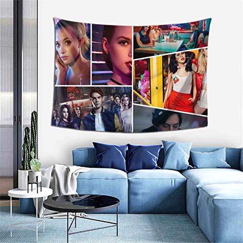 FT FENTENG Vintage Tapestry, River&Dale Friends Tapestry Wall Hanging Art Decor, Soft Beach Throw for Buffet Living Room Decoration, 60x40 Inch