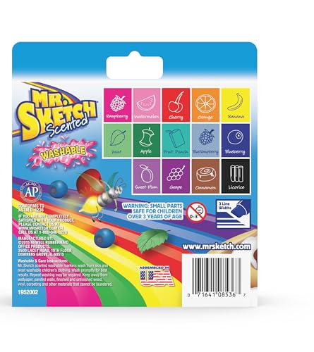 Image of Mr. Sketch Scented Markers,Chisel Point,Assorted,14 Count (Pack of 8)