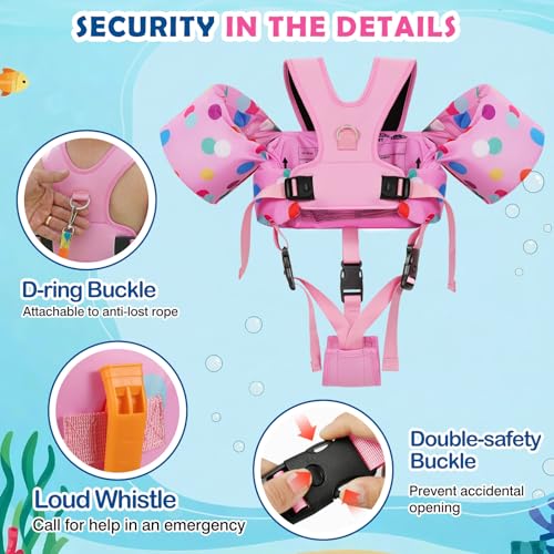 Image of MoKo Toddler Arm Floaties 20-50lbs, Swim Vest Water Wings for Kids Pool