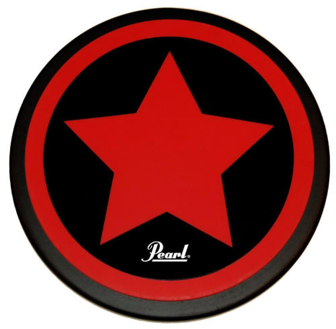Pearl PDR-08SP Red Star Practice Drum Pad da 8" + treppiede Keepdrum DPS Drumpad + bacchette per batteria 1 coppia