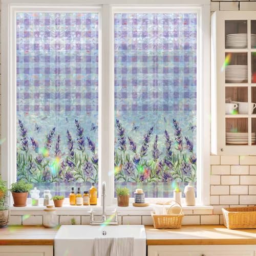 Vinilo decorativo para ventana con efecto arcoíris 19.6x39.3 in miniatura 3